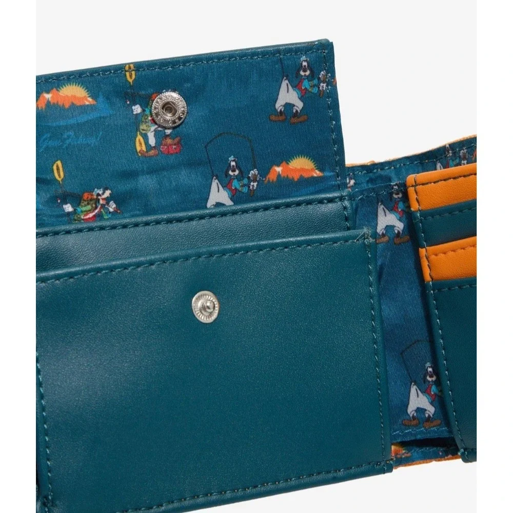 NEW! Loungefly Disney A Goofy Movie Camping Patches Backpack & Matching‎ WALLET!